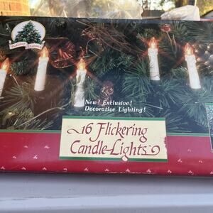 Dynasty Classics Flickering Flame 16 Clip Candle Christmas Tree String Light Set